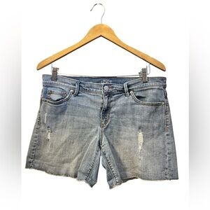 LOFT denim distressed jean shorts Size 8